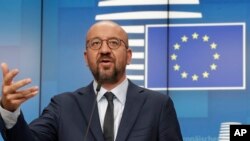 Presiden Dewan Eropa Charles Michel di Brussels, 19 Agustus 2020. (Foto: dok).