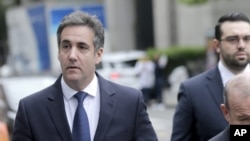 Michael Cohen, ex abogado personal del presidente Donald Trump, llega a la corte en Nueva York, el 30 de mayo de 2018. Fiscalía entregó a la corte 12 grabaciones entre Cohen y Trump requisadas durante un allanamiento a las oficinas y residencia de Cohen.