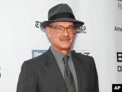 Tom Hanks attends the New York Film Festival "Bridge of Spies" premiere at Alice Tully Hall in New York.