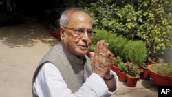 FILE - Indian President Pranab Mukherjee