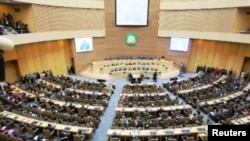 Sala plenária da sede da União Africana, em Adis Abeba
