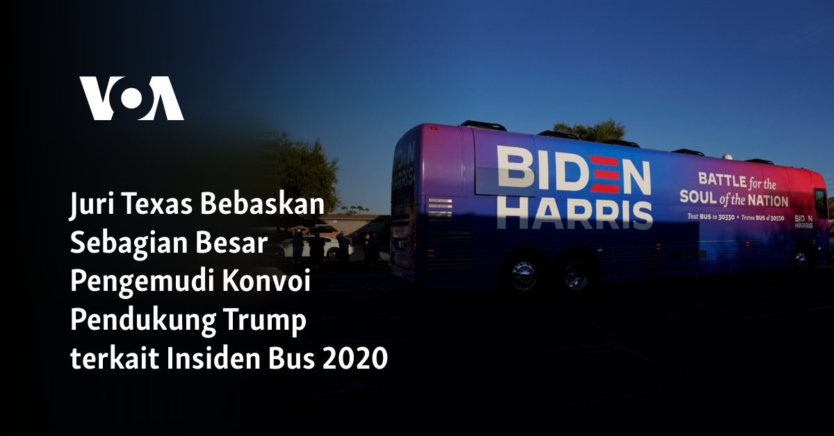 Juri Texas Bebaskan Sebagian Besar Pengemudi Konvoi Pendukung Trump terkait Insiden Bus 2020 