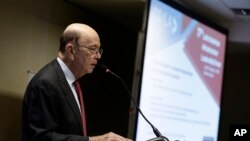 El secretario de Comercio de EE.UU., Wilbur Ross, esbozó los planes para Venezuela durante la Conferencia Internacional por la Democracia en Venezuela celebrada en Lima, Perú, el martes 6 de agosto de 2019.