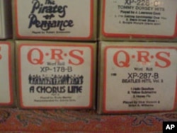 People who owned player pianos kept boxes and boxes of piano rolls, much as people later collected phonograph records. These were made by a company that recently stopped making piano rolls.