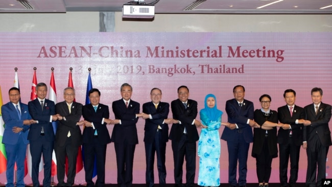 東南亞國家與中國2019年7月31日在泰國舉行外長會議。