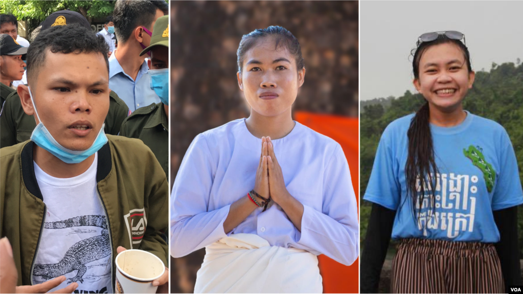 លោក ថុន រដ្ឋា កញ្ញា ឡុង គន្ធា និងកញ្ញា ភួន កែវរស្មី ដែលជាសកម្មជនការពារបរិស្ថានវ័យក្មេង ត្រូវបានតុលាការរាជធានីភ្នំពេញបានសម្រេចផ្តន្ទាទោសដាក់ពន្ធនាគារយ៉ាងតិច ១៨ខែ ពីបទញុះញង់។