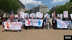 미국 워싱턴에서 북한인권 개선을 촉구하는 집회가 열렸다. (자료사진)