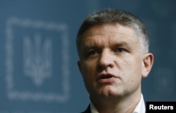 Dmitry Shymkiv, deputy head of the Ukrainian presidential administration, speaks during an interview in Kyiv, Oct. 31, 2017. Shymkiv says access to former Ukrainian President Viktor Yanukovych could prove vital to an understanding of the work done for Ukraine by indicted former Trump campaign chairman Paul Manafort.