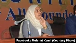 Sur cette photo publiée le 4 octobre 2018, Muferiat Kamil, ministre de la Paix en Ethiopie. La ministre de la Défense au sein du nouveau gouvernement paritaire est Aisha Mohammed.