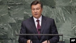 Виктор януковия выступает в с речью на 67-й сессии Генеральной ассамблеи ООН. Нью-Йорк, 26 сентября 2012 года