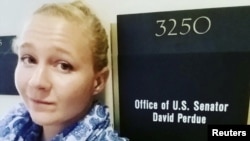 Reality Leigh Winner, 25, a federal contractor charged by the U.S. Department of Justice for sending classified material to a news organization, poses in a picture posted to her Instagram account.
