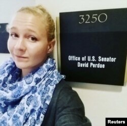 Reality Leigh Winner, 25, a federal contractor charged by the U.S. Department of Justice for sending classified material to a news organization, poses in a picture posted to her Instagram account.