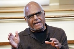 This Wednesday, Feb. 5, 2014 file photo shows Bob Moses, a director of the Mississippi Summer Project and organizer for the Student Non-Violent Coordinating Committee (SNCC) answering questions about Freedom Summer in 1964 during a national youth summit h