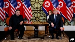 President Donald Trump meets North Korean leader Kim Jong Un, Feb. 28, 2019, in Hanoi. 