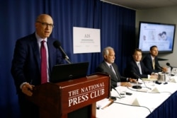 Stewart Eisenberg, an attorney with the legal team of Abused in Scouting, speaks at a news conference held to announce that the team has identified more than 300 alleged child sex abusers in the Boy Scouts of America, Tuesday, Aug. 6, 2019, at the…