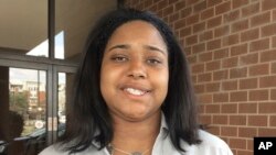 FILE- Erica Garner, daughter of Eric Garner, is pictured in Baltimore, April 27, 2015.