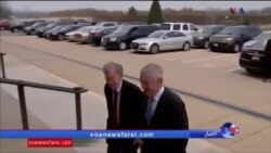 شوخی وزیر دفاع آمریکا با جان بولتون در بدو ورود به ساختمان پنتاگون
