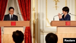 日本首相高市早苗与菲律宾总统小费迪南德·马科斯在东京举行联合记者会。(2026年5月28日） 
