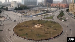 A general view of Cairo's Tahrir Square, taken on Jan. 26, 2014, the day after thousands of demonstrators protested in the square. 