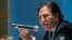 El entonces presidente de Perú, Alejandro Toledo, se dirige a la audiencia en un foro económico en Nueva York, en mayo de 2017.