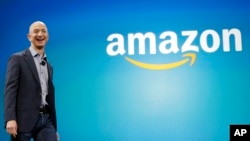 Jeff Bezos, PDG du groupe Amazon, lors du lancement du nouveau téléphone Amazon, à Seattle, Etats-Unis, 16 juin 2014.