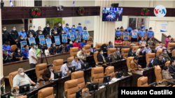 La Asamblea Nacional conmemoró el jueves 10 de diciembre de 2020, el Día de los Derechos Humanos. Foto: Houston Castillo/VOA.