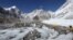 FILE - Tents are seen set up for climbers on the Khumbu Glacier, with Mount Khumbutse (C) and Khumbu Icefall (R) seen in background, at Everest Base Camp in Nepal, April 11, 2015.