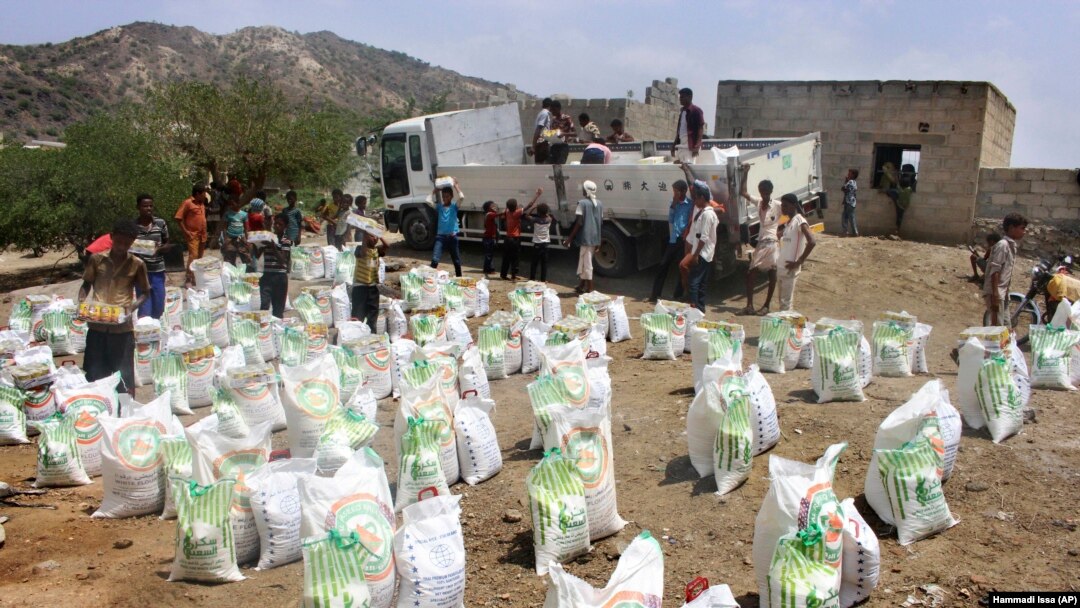 Salah satu gudang bantuan PBB di Aslam, Hajjah, Yaman, 23 September 2018. (Foto: dok).