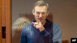 Оппозиционер Алексей Навальный в зале суда (архивное фото)