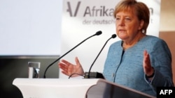 La Chancelière Angela Merkel lors du sommet Compact with Africa à Berlin, le 30 octobre 2018.