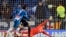 Gerard Moreno du FC Barcelone, à gauche, marque lors du match le Real Madrid, Espagne, le 27 février 2018.