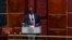 Kenya's Deputy President Rigathi Gachagua address legislators ahead of the lawmakers' vote over his impeachment motion at the Parliament buildings in Nairobi, Kenya, Oct. 8, 2024.