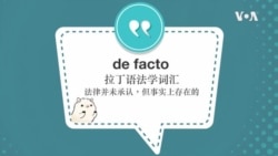 学个词--de facto