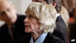 FILE - In this Jan. 20, 2011, photo, Jean Kennedy Smith attends a ceremony marking the 50th anniversary of President John F. Kennedy's inaugural speech on Capitol Hill in Washington.