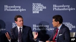  Enrique Peña Nieto, expresidente de México, habla con Fareed Zakaria de CNN en el Bloomberg Global Business Forum, el miércoles 26 de septiembre de 2018, en Nueva York.