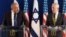 U.S. Defense Secretary Jim Mattis (right) and Israeli Defense Minister Avigdor Lieberman attend a joint press conference at the Defense Ministry in Tel Aviv, Israel, April 21, 2017.