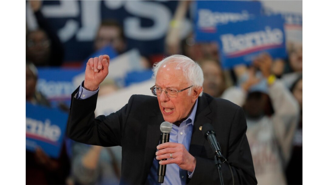 Democratic presidential candidate, Sen. Bernie Sanders, I-Vt., speaks at a campaign event in Myrtle Beach, S.C., Feb. 26, 2020.