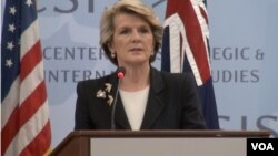 澳大利亚外长毕晓普（美国之音常晓拍摄）