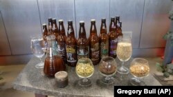 A selection of beers produced by Stone Brewing in California.