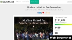 Situs LaunchGood, berhasil mengumpulkan hampir 175 ribu bagi para korban penembakan brutal di San Bernardino, California (Foto: screengrab).