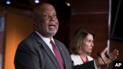 FILE - Rep. Bennie Thompson, D-Miss., is pictured at a news conference in Washington, June 29, 2017.