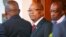President Jacob Zuma leaves Tuynhuys, the office of the Presidency at Parliament in Cape Town, South Africa, Feb. 7, 2018. 