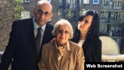 Fotoda Leyla Ynuus, Arif Yunus və qızı Dinara Yunus