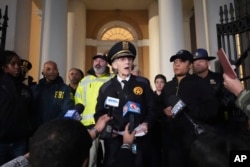 Superintendent of Police for the New Orleans Police Department Anne Kirkpatrick makes a statement after a vehicle drove into a crowd on New Orleans' Canal and Bourbon Street, Jan. 1, 2025.