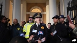 Anne Kirkpatrick, superintendent of the New Orleans police, makes a statement after a vehicle drove into a crowd at New Orleans' Canal and Bourbon streets, Jan. 1, 2025.