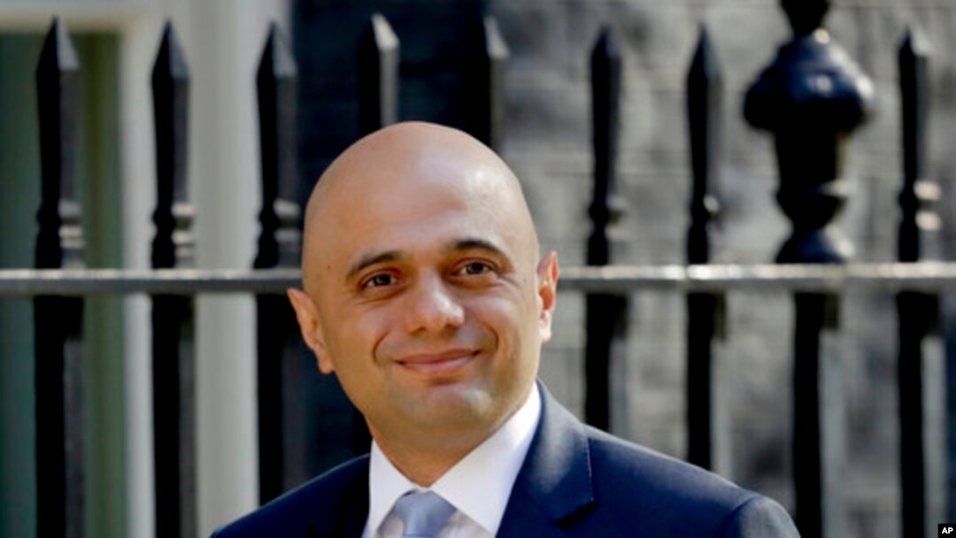Menteri Dalam Negeri Inggris, Sajid Javid (Foto: dok).