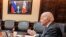 Joe Biden e Vladimir Putin em reunião virtual, Casa Branca, 7 de Dezembro de 2021