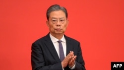 FILE - Zhao Leji, current Communist Party of China's Politburo Standing Committee member, in Beijing on October 23, 2022. China's third highest-ranking official will visit North Korea this week, Beijing's foreign ministry said on April 9, 2024.