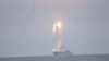 FILE - A Tsirkon hypersonic cruise missile is launched from the Russian guided missile frigate Admiral Gorshkov during a test in the White Sea, in this still image taken from video released Oct. 7, 2020. (Russian Defense Ministry/handout via Reuters)