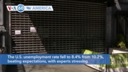 VOA60 Ameerikaa - U.S. unemployment fell to 8.4% from 10.2% as the economy recovers from COVID-19